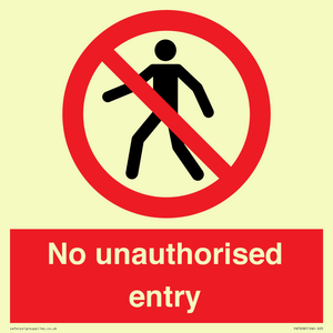 No unauthorised entry